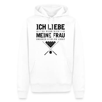 Lustiges Snooker - Männer Premium Bio Hoodie - Weiß - Vorne - Nico (187cm)