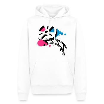 Alte Filmrolle mit Film im Graffiti Stil - Männer Premium Bio Hoodie - Weiß - Vorne - Nico (187cm)