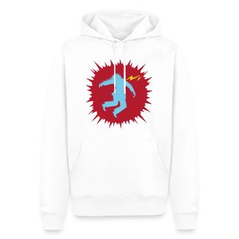 COUP DE FOUDRE – Geek & Science-Fiction - Männer Premium Bio Hoodie - Weiß - Vorne - Nico (187cm)