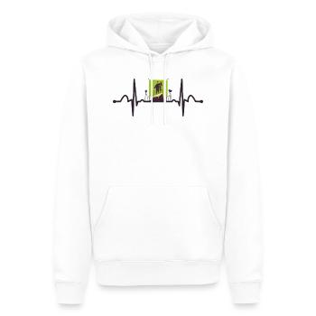 Actor Heartbeat - Men’s Premium Organic Hoodie - white - Front - Nico (187cm)