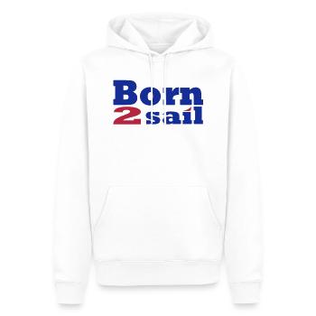 Born to sail Segeln 1 - Männer Premium Bio Hoodie - Weiß - Vorne - Nico (187cm)