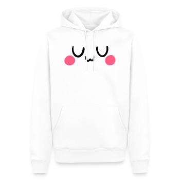UwU black - Männer Premium Bio Hoodie - Weiß - Vorne - Nico (187cm)