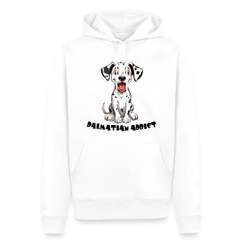 Dalmatian addict - Amoureux des dalmatiens - Sweat à capuche Premium bio Homme - blanc - Devant - Nico (187cm)