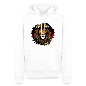 Brigade de pompiers de Louvain - Sweat à capuche Premium bio Homme - blanc - Devant - Nico (187cm)