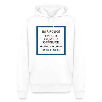 Police Officer T-Shirt Humorous UK Policing Design - Men’s Premium Organic Hoodie - white - Front - Nico (187cm)