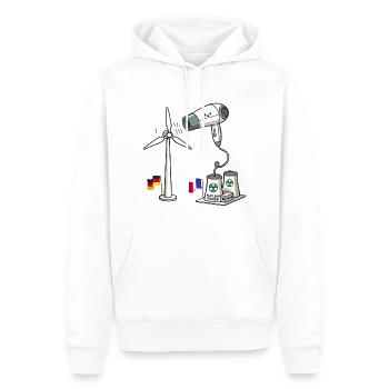 Windkraft vs Kernkraft Lustige Satire - Männer Premium Bio Hoodie - Weiß - Vorne - Nico (187cm)