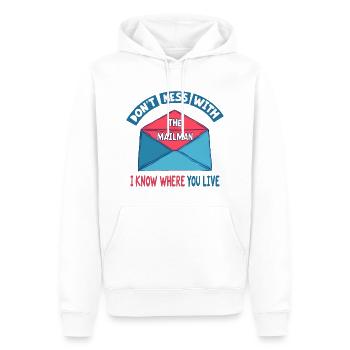 Lustiger Spruch für Postboten - Männer Premium Bio Hoodie - Weiß - Vorne - Nico (187cm)