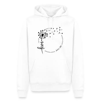 Christian Dandelion design love John 3:16 - Sweat à capuche Premium bio Homme - blanc - Devant - Nico (187cm)