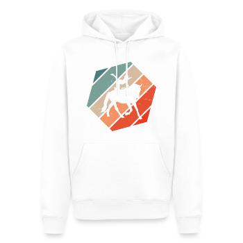 Reitkunst Balanceübungen Pferdegymnastik - Männer Premium Bio Hoodie - Weiß - Vorne - Nico (187cm)