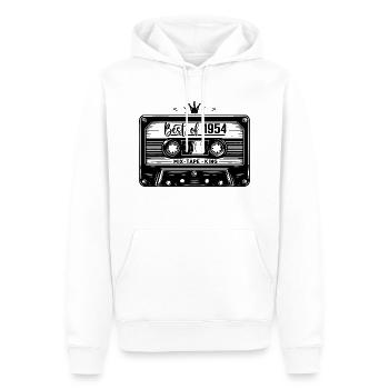 Kassette 1954 Vintage 1954 Vintage 1954 Geschenke - Männer Premium Bio Hoodie - Weiß - Vorne - Nico (187cm)