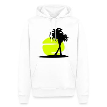 Palme und Sonne - Männer Premium Bio Hoodie - Weiß - Vorne - Nico (187cm)
