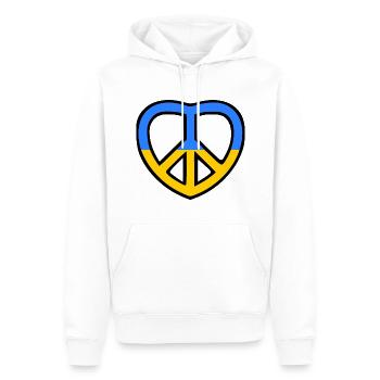 Ukraine - Männer Premium Bio Hoodie - Weiß - Vorne - Nico (187cm)