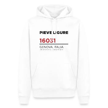 Pieve Ligure - Männer Premium Bio Hoodie - Weiß - Vorne - Nico (187cm)