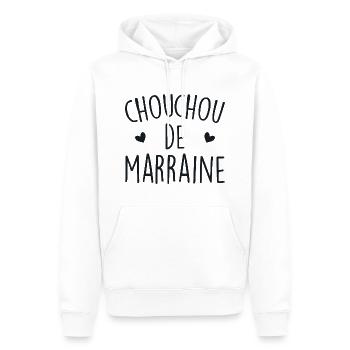 Chouchou De Marraine - Sweat à capuche Premium bio Homme - blanc - Devant - Nico (187cm)