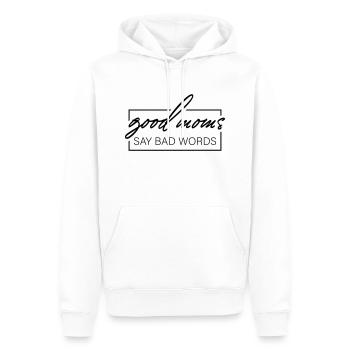Les bonnes mamans disent de gros mots - Sweat à capuche Premium bio Homme - blanc - Devant - Nico (187cm)
