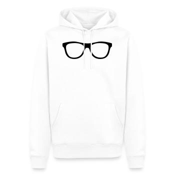 Nerd Hispter Lunettes - Lunettes - Sweat à capuche Premium bio Homme - blanc - Devant - Nico (187cm)