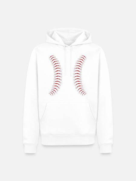 Baseball Ball Costume Baseball - Männer Premium Bio Hoodie - Weiß