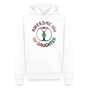 Génial comme ma silhouette de femme fille dans un cercle - Sweat à capuche Premium bio Homme - blanc - Devant - Nico (187cm)
