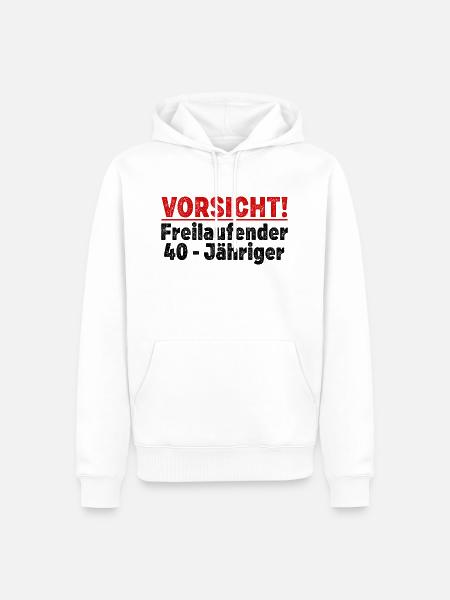 40. Geburtstag Männer Frauen Lustig 40 Jahre - Männer Premium Bio Hoodie - Weiß
