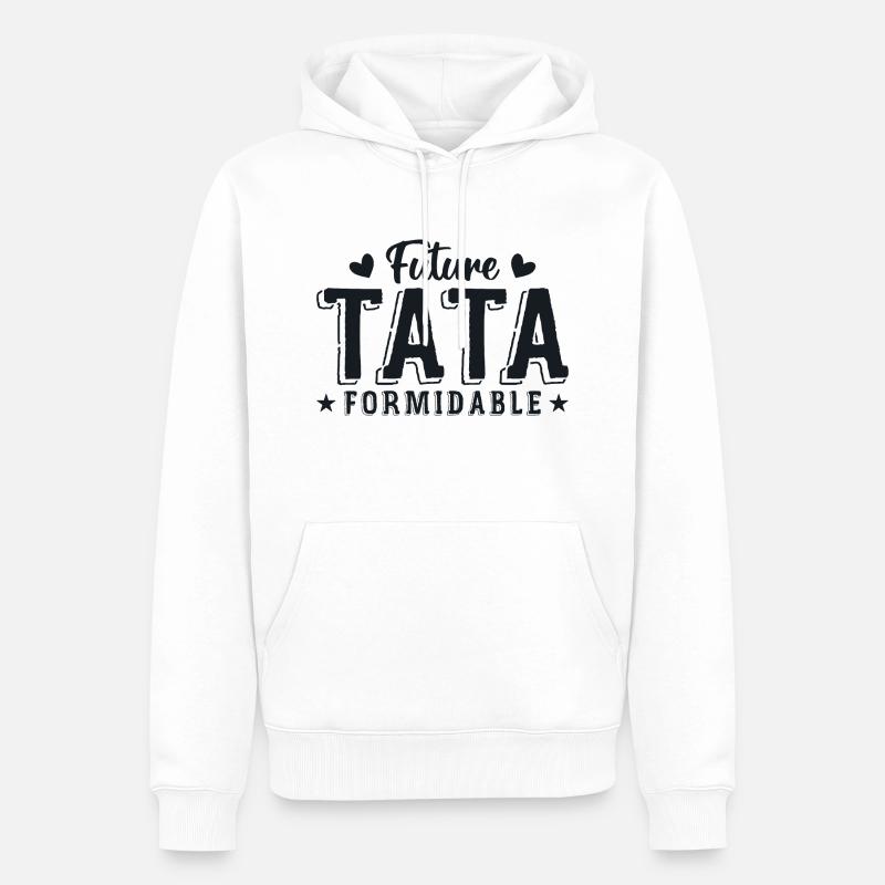 Future Tata Formidable - Sweat à capuche Premium bio Homme - blanc