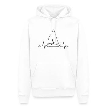 sailboat heatbeat - Männer Premium Bio Hoodie - Weiß - Vorne - Nico (187cm)