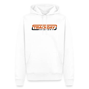Trackdaysport - Männer Premium Bio Hoodie - Weiß - Vorne - Nico (187cm)