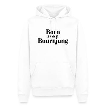 Born as een Buurnjung - Männer Premium Bio Hoodie - Weiß - Vorne - Nico (187cm)