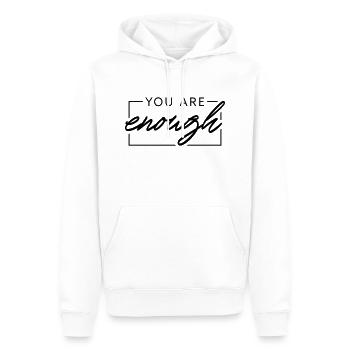 You are enough - Männer Premium Bio Hoodie - Weiß - Vorne - Nico (187cm)