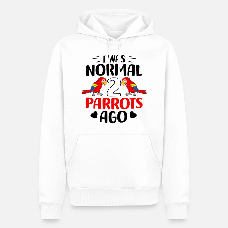 Perroquet - Sweat à capuche Premium bio Homme - blanc