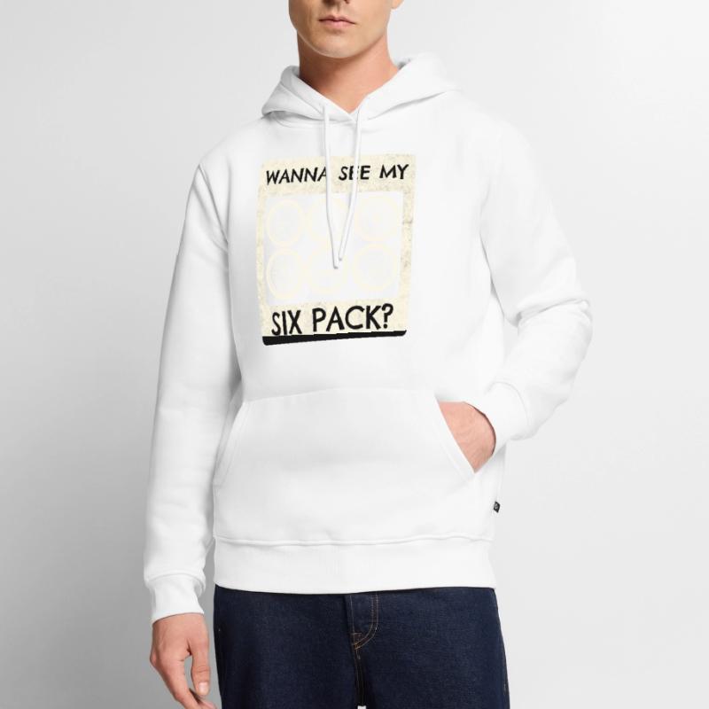 Flugzeug Pilot Fliegen Sixpack Cockpit I Geschenk Männer Premium Bio Hoodie