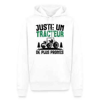 Juste un tracteur. de plus promis. agriculteur - Sweat à capuche Premium bio Homme - blanc - Devant - Nico (187cm)
