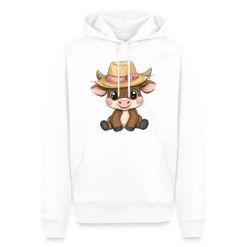 Stier Süß Niedlich Baby Kinder Tier Cartoon - Männer Premium Bio Hoodie - Weiß - Vorne - Nico (187cm)