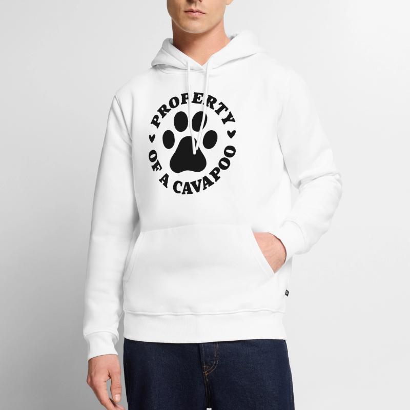 Propriété d’un Cavapoo Sweat à capuche Premium bio Homme