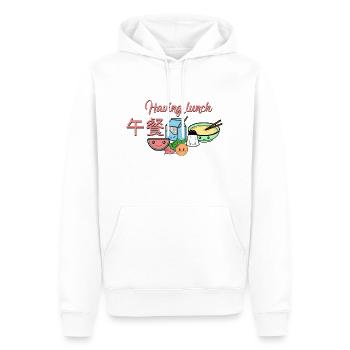 Déjeuner Asie Kanji Ramen Melon Milk - Sweat à capuche Premium bio Homme - blanc - Devant - Nico (187cm)
