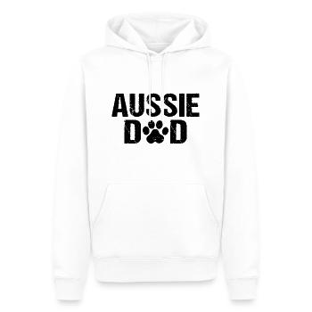 Aussie Dad Australian Shepherd - Men’s Premium Organic Hoodie - white - Front - Nico (187cm)