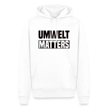 Umwelt Matters Klimawandel - Männer Premium Bio Hoodie - Weiß - Vorne - Nico (187cm)