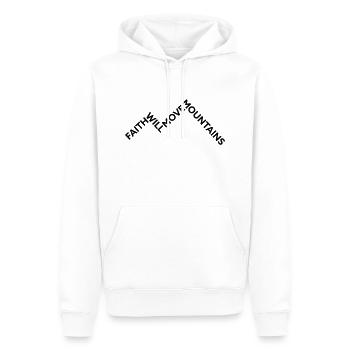 Faith will move Mountains - Men’s Premium Organic Hoodie - white - Front - Nico (187cm)