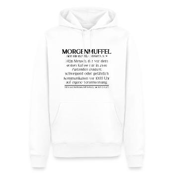 Morgenmuffel Definition - Männer Premium Bio Hoodie - Weiß - Vorne - Nico (187cm)
