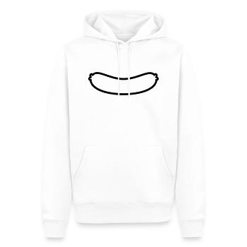 Plan de la saucisse - Sweat à capuche Premium bio Homme - blanc - Devant - Nico (187cm)