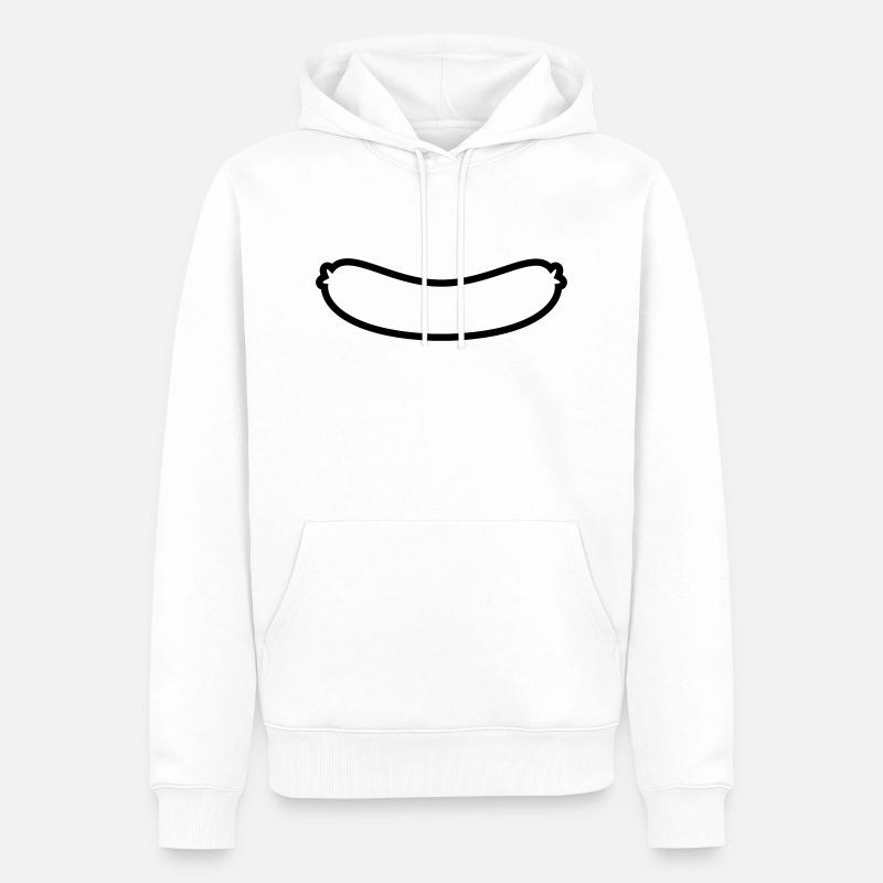 Plan de la saucisse - Sweat à capuche Premium bio Homme - blanc