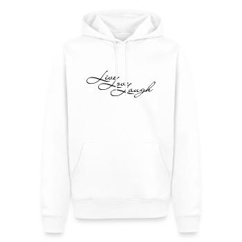 Live Laugh Love - Männer Premium Bio Hoodie - Weiß - Vorne - Nico (187cm)