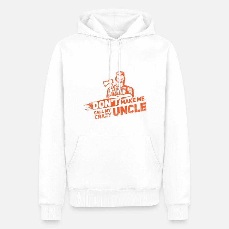 Idée cadeau oncle - Sweat à capuche Premium bio Homme - blanc