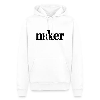 maker - Männer Premium Bio Hoodie - Weiß - Vorne - Nico (187cm)