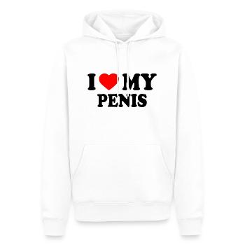 I love my penis - Männer Premium Bio Hoodie - Weiß - Vorne - Nico (187cm)