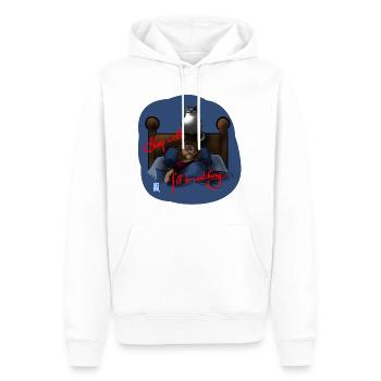 Sleep weIl - I'll be watching - Männer Premium Bio Hoodie - Weiß - Vorne - Nico (187cm)