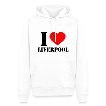 liverpool - Männer Premium Bio Hoodie - Weiß - Vorne - Nico (187cm)