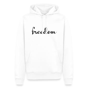 liberté - Sweat à capuche Premium bio Homme - blanc - Devant - Nico (187cm)