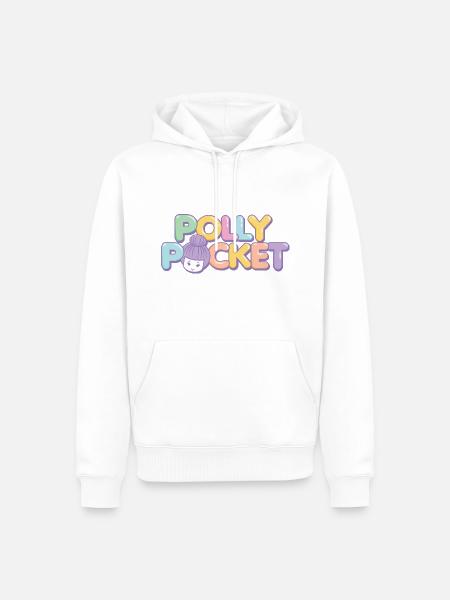 Polly Pocket™ Design Lettering - Ekologisk premiumluvtröja herr - vit