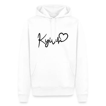 Kyiv Herzschlag Ukraine Kiew Liebe - Männer Premium Bio Hoodie - Weiß - Vorne - Nico (187cm)