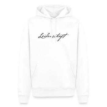 Leidenschaft - Männer Premium Bio Hoodie - Weiß - Vorne - Nico (187cm)